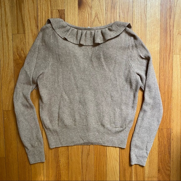 Madewell Tan Long Sleeve Sweater Top Size Medium - Picture 2 of 3